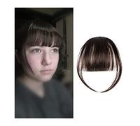 Frangia Fermaglio per capelli Falso Frangetta sintetica invisibile Frange anteriori Clip dritta in un unico pezzo in pezzi di capelli Estensioni dei capelli Frangia piatta 3D Accessori per capelli f