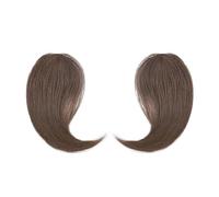 Frangia finta Clip di capelli umani al 100% su frangia con parte centrale su uno/due lati Frangia Capelli Remy in estensione Frangia francese invisibile 2 pezzi Estensioni per capelli con clip(E)