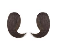 Frangia finta Clip di capelli umani al 100% su frangia con parte centrale su uno/due lati Frangia Capelli Remy in estensione Frangia francese invisibile 2 pezzi Estensioni per capelli con clip(D)
