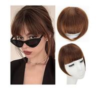 Frangia finta Frangia Capelli for Donna, Frangia Francese Sintetica con Tempie Clip nelle Estensioni dei Capelli Frangia Spessa Naturale Frangia Completa Posticci con Frangetta for L'uso Quotidiano Es