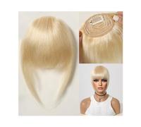 Frangia finta Frangia di capelli umani al 100% Frangia francese marrone scuro naturale Clip for capelli in frangia con tempie Parrucchino for donna Clip on Air Bang Estensioni per capelli con clip(005