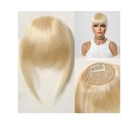 Frangia finta Frangia di capelli umani Posticci con frangia Taglio smussato Frangia d'aria naturale Clip sopra la testa nelle estensioni dei capelli Capelli Remy castani neri for le donne Estensioni p