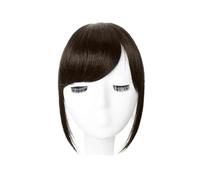 Frangia finta nera castana frangia clip in frangia laterale ampia frangia finta finta extension parrucchino sintetico naturale pezzo di capelli fra(3