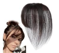 Frangia Frontale Clip-in, Topper Invisibile in Capelli Umani per Donne, Estensione Parrucca Regolabile Copricapo Fermaglio Per Diradamento Naturale Uso Quotidiano Travestimenti