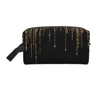 Frangia glitter scintillante oro nero, Borsa per il trucco Borsa per cosmetici Borsa da viaggio portatile da viaggio Borsa per trucco Organizer