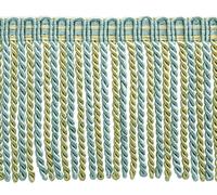 Frangia In Bullion Blu E Oro Con Perle 6" Isola Breeze [27 Yarde]