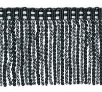 Frangia In Bullion Nera Argento Grigia 6" Cinema D'Epoca Dorato [5 Yarde]
