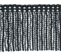 Frangia In Bullion Nera Argento Grigia 6" Cinema D'Epoca Dorato [5 Yarde]