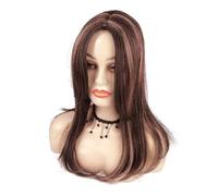 Frangia in stile francese, 45,7 cm, parte centrale, sintetica, per tutta la testa, di ricambio, parrucca, parrucca, attaccatura dei capelli naturale (evidenzia)