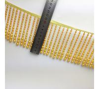 Frangia Perla Bordo Pendente Per Cucire Su Abito Sposa Tenda Plastica Larga