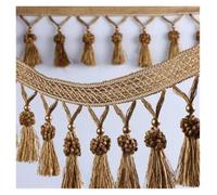 Frangia Perline Nastro Accessori decorativi in tessuto con frange e nappe for tende in rame da 11 m(Bronze)