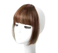 Frangia sintetica finta, extension per capelli finti con clip sulla frangia naturale, parrucca frontale piatta e sottile da donna
