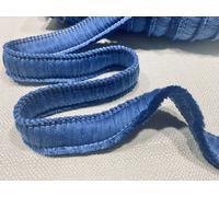 Frangia spazzola cotone nappe larghe 30 mm passamaneria tessuto cuscino - blu #4