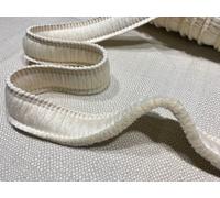 Frangia spazzola cotone nappe larghe 30 mm passamaneria tessuto cuscino - ecr...