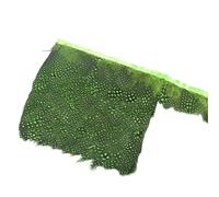 Frangiature con piume per il fai da te Frangia di piume di fagiano 10 metri multicolore(Green)