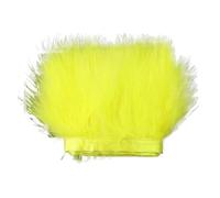 Frangiature con piume per il fai da te Nastro di frange di piume 2 metri multicolore 8-10 cm for artigianato(Yellow)