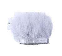 Frangiature con piume per il fai da te Nastro di frange di piume 2 metri multicolore 8-10 cm for artigianato(Gary)