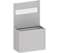 Frangivista con Elemento Vetro per Aiuola Rialzata in Metallo Biohort Argento Metal