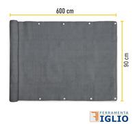 Frangivista per Balcone Ringhiera Cancello Telo Ombreggiante Antivento 90cm x 6m