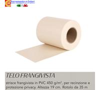 Frangivista Striscia Fascia Telo PVC 35 MT X 19 CM. H Per Balconi Ringhiere