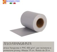 Frangivista Striscia Fascia Telo PVC 35 MT X 19 CM. H Per Balconi Ringhiere