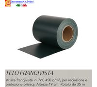 Frangivista Striscia Fascia Telo PVC 35 MT X 19 CM. H Per Balconi Ringhiere