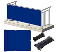Frangivisto Balcone 1.05 x 3.5 m Protezione Impermeabile Copri Ringhiera Balcone Privacy Frangivento Protezione UV Frangi-Vista Frangivento per Terrazza Esterno, Blu Scuro
