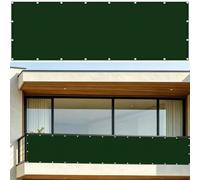 Frangivisto Balcone 1.3 x 10 m Protezione Privacy, Protezione Uv, Antivento e Impermeabile, Solare Cache Vue Balcon con Fascetta per Balconi Recinzioniw, Verde Scuro