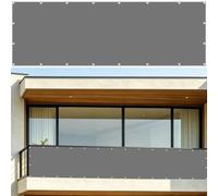 Frangivisto Balcone 1.3 x 10 m Protezione Privacy, Protezione Uv, Antivento e Impermeabile, Solare Cache Vue Balcon con Fascetta per Balconi Recinzioniw, Grigio Chiaro