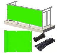 Frangivisto Balcone 1.3 x 8.5 m Protezione Impermeabile Copri Ringhiera Balcone Privacy Frangivento Protezione UV Telo Frangi-Vista per Terrazza e Giardino, verde chiaro
