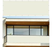 Frangivisto Balcone 1.4 x 10 m Protezione Privacy, Protezione Uv, Antivento e Impermeabile, Solare Cache Vue Balcon con Fascetta per Balconi Recinzioniw, bianco