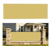 Frangivisto Balcone 1.5 x 10 m Protezione Privacy, Protezione Uv, Antivento e Impermeabile, Solare Oscurante Balcone con Fascetta per Ringhiera, Giallo sabbia