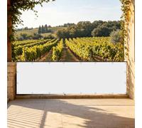 Frangivisto Balcone 110 x 1000 cm Protezione Privacy, Protezione Uv, Antivento e Impermeabile, Solare Cache Vue Balcon con Fascetta per Ringhiera, Bianco