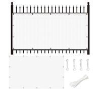Frangivisto Balcone 110 x 260 cm Protezione Uv, Antivento, Resistente Alle Intemperie, Impermeabile, Balcone Protezione Privacy con Fascette e Funi per Giardino Terrazza, Bianco