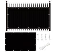 Frangivisto Balcone 125 x 300 cm Protezione Uv, Antivento, Resistente Alle Intemperie, Impermeabile, Balcone Protezione Privacy con Fascette e Funi per Giardino Terrazza, Nero