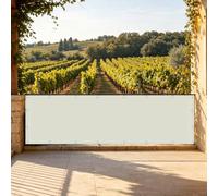 Frangivisto Balcone 145 x 1000 cm Protezione Privacy, Protezione Uv, Antivento e Impermeabile, Solare Cache Vue Balcon con Fascetta per Ringhiera, bianco