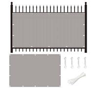 Frangivisto Balcone 155 x 210 cm Protezione Uv, Antivento, Resistente Alle Intemperie, Impermeabile, Balcone Protezione Privacy con Fascette e Funi per Giardino Terrazza, Grigio Chiaro