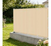 Frangivisto Balcone 2.2 x 4.5 m Resistente Ai Raggi Uv, Agenti Atmosferici, Asciugatura Rapida, Antistrappo, Copertura Del Recinto per Portico con Occhielli per Giardino, Color Crema