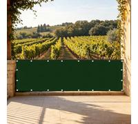 Frangivisto Balcone 70 x 1000 cm Protezione Privacy, Protezione Uv, Antivento e Impermeabile, Solare Cache Vue Balcon con Fascetta per Ringhiera, Verde Scuro