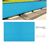 Frangivisto Balcone 80 x 370 cm in HDPE Anti-Uv Divisorio Parasole Paravento Protezione Privacy Respirante Balcone per Protezione per Recinzioni Ringhiera Terrazzo, Blu Cielo