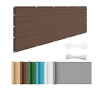 Frangivisto Balcone 80 x 370 cm in HDPE Anti-Uv Divisorio Parasole Paravento Protezione Privacy Respirante Schermo Protettivo per Recinzioni Ringhiera Terrazzo, Marrone