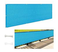 Frangivisto Balcone 80 x 370 cm in HDPE Anti-Uv Divisorio Parasole Paravento Protezione Privacy Respirante Telo Ombreggiante per Balcone Giardino Recinzione, Blu Cielo
