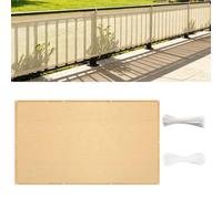 Frangivisto Balcone 80 x 370 cm in HDPE Anti-Uv Divisorio Parasole Paravento Protezione Privacy Respirante Protezione Privacy Balcone per Recinzioni Ringhiera Terrazzo, Color Crema