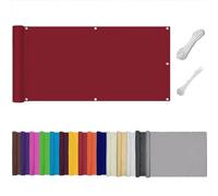 Frangivisto Balcone per Protezione,Schermo Privacy,Impermeabile Copri Ringhiera Balcone Privacy UV, Impermeabile,Resistente al Vento,per Balcone Giardino terrazza (Rosso,0.6x3m)