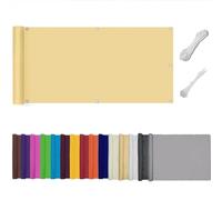Frangivisto Balcone per Protezione,Schermo Privacy,Impermeabile Copri Ringhiera Balcone Privacy UV, Impermeabile,Resistente al Vento,per Balcone Giardino terrazza (Beige giallo,0.9x8m)