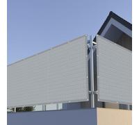 Frangivisto Balcone Protezione 150 x 300 cm HDPE Protection UV Opaque Résistant Aux Contre Vent Telo Copertura Frangivisto per Recinzione Giardino, Grigio
