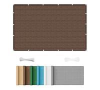 Frangivisto Balcone Protezione 80 x 370 cm in HDPE Anti-Uv Divisorio Parasole Paravento Protezione Privacy Respirante Copri Balcone per Recinzioni Ringhiera Terrazzo, Marrone