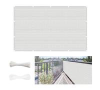 Frangivisto Balcone Protezione 80 x 370 cm in HDPE Anti-Uv Divisorio Parasole Paravento Protezione Privacy Respirante Schermi Divisori per Recinzioni Ringhiera Terrazzo, Bianco