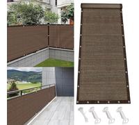 Frangivisto Balcone Recinzione 85 x 240 cm Protezione Privacy Balcone Frangivisto per Recinzione Giardino con Fascetta per Giardino Terrazza, Marrone