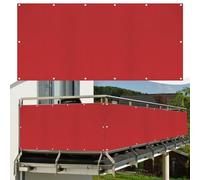 Frangivisto Balcono Schermi 100 x 150 cm Privacy Frangivento Protezione UV con Occhielli e Fascetta Frangivisto Balcono, Telo Ombreggiante per Esterno Terrazza, Rosso